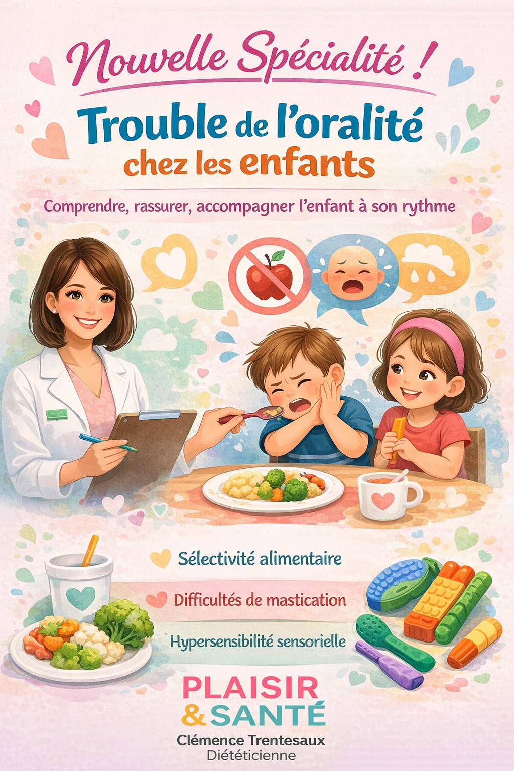 Trouble oralité enfants diététicienne Maubeuge Clémence Trentesaux Polyclinique du Val de Sambre