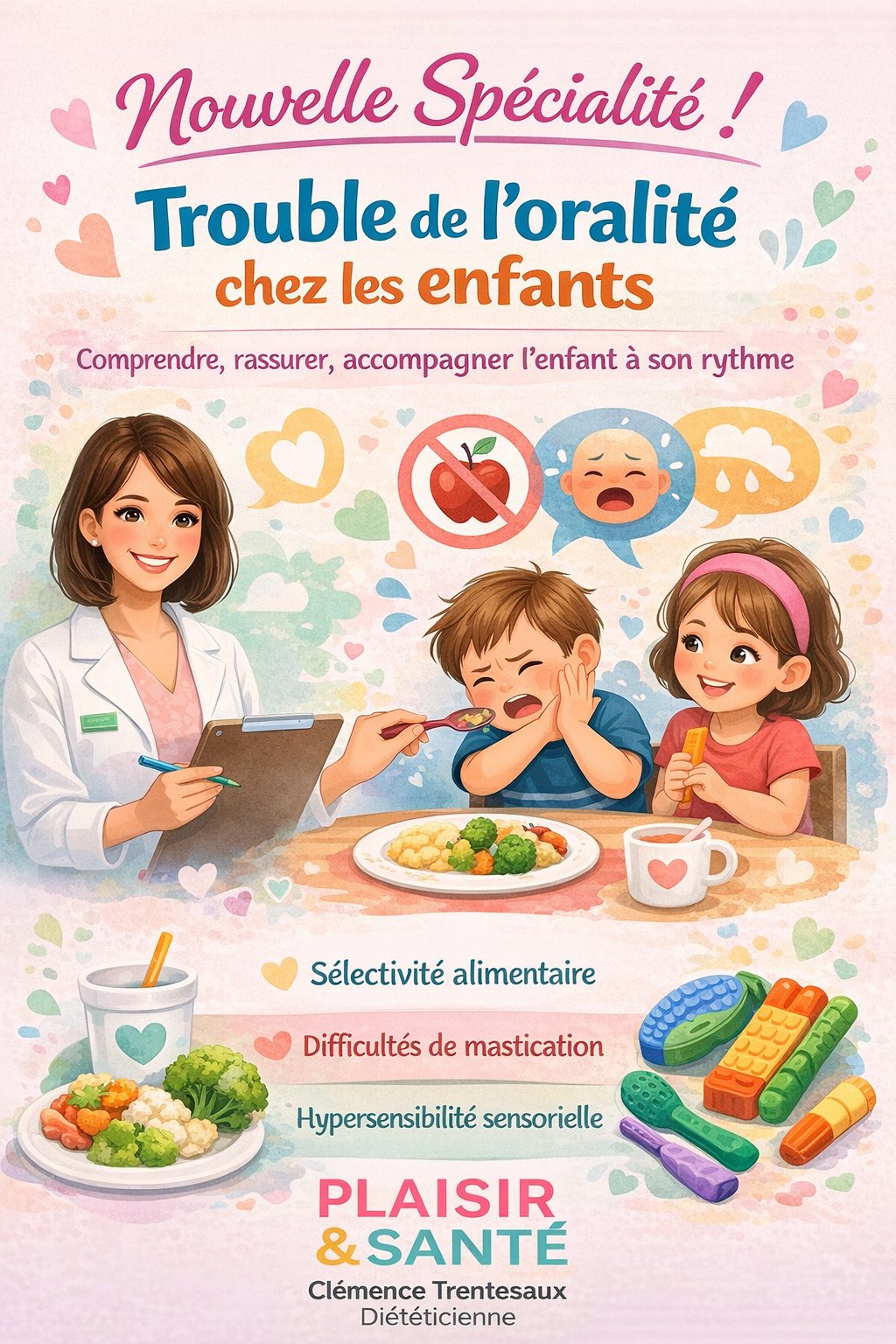 Trouble oralité enfants diététicienne Maubeuge Clémence Trentesaux Polyclinique du Val de Sambre